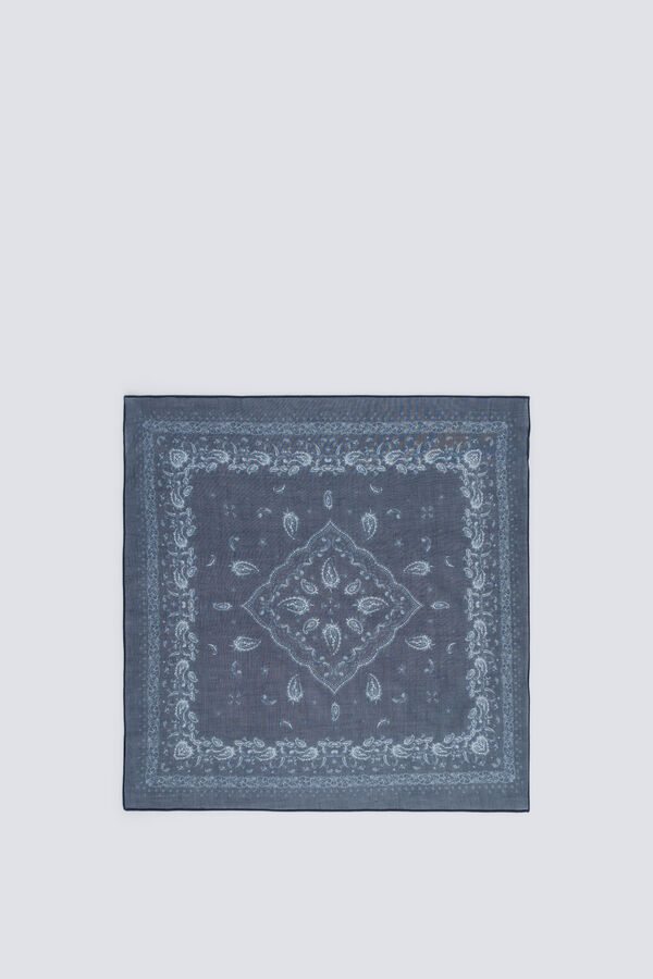 Springfield Len&ccedil;o bandana pequena azul