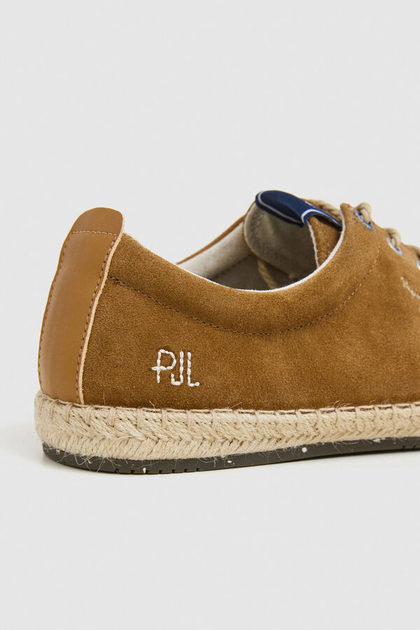 Pepe Jeans Detalhes de juta do tênis Bluchers castanho