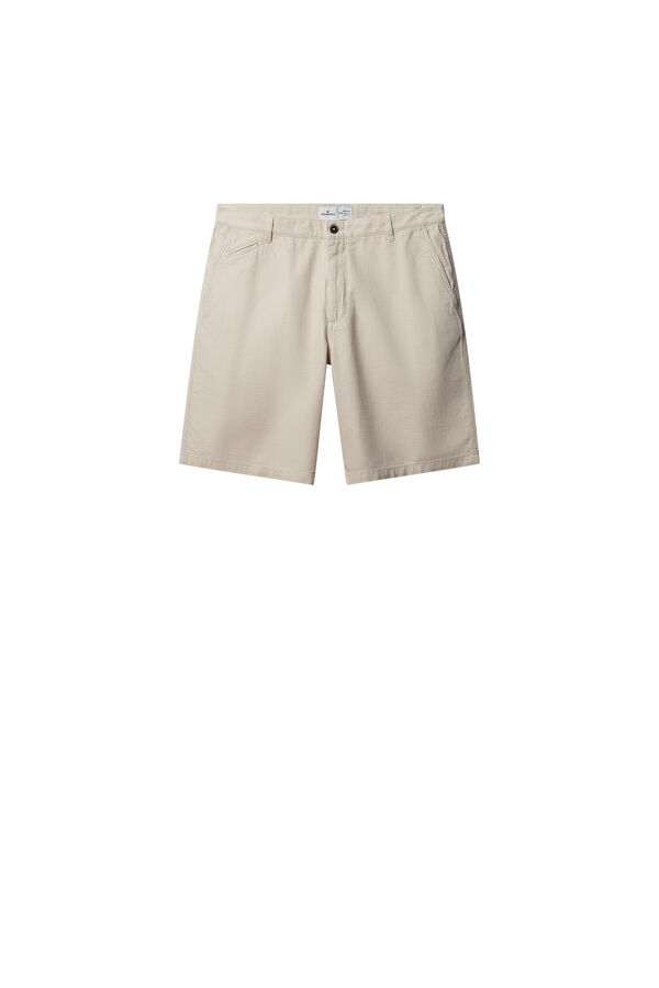 Springfield Bermudas em algod&atilde;o comfort fit bege