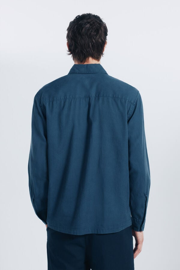 Springfield Sobrecamisa de tencel oversized azul