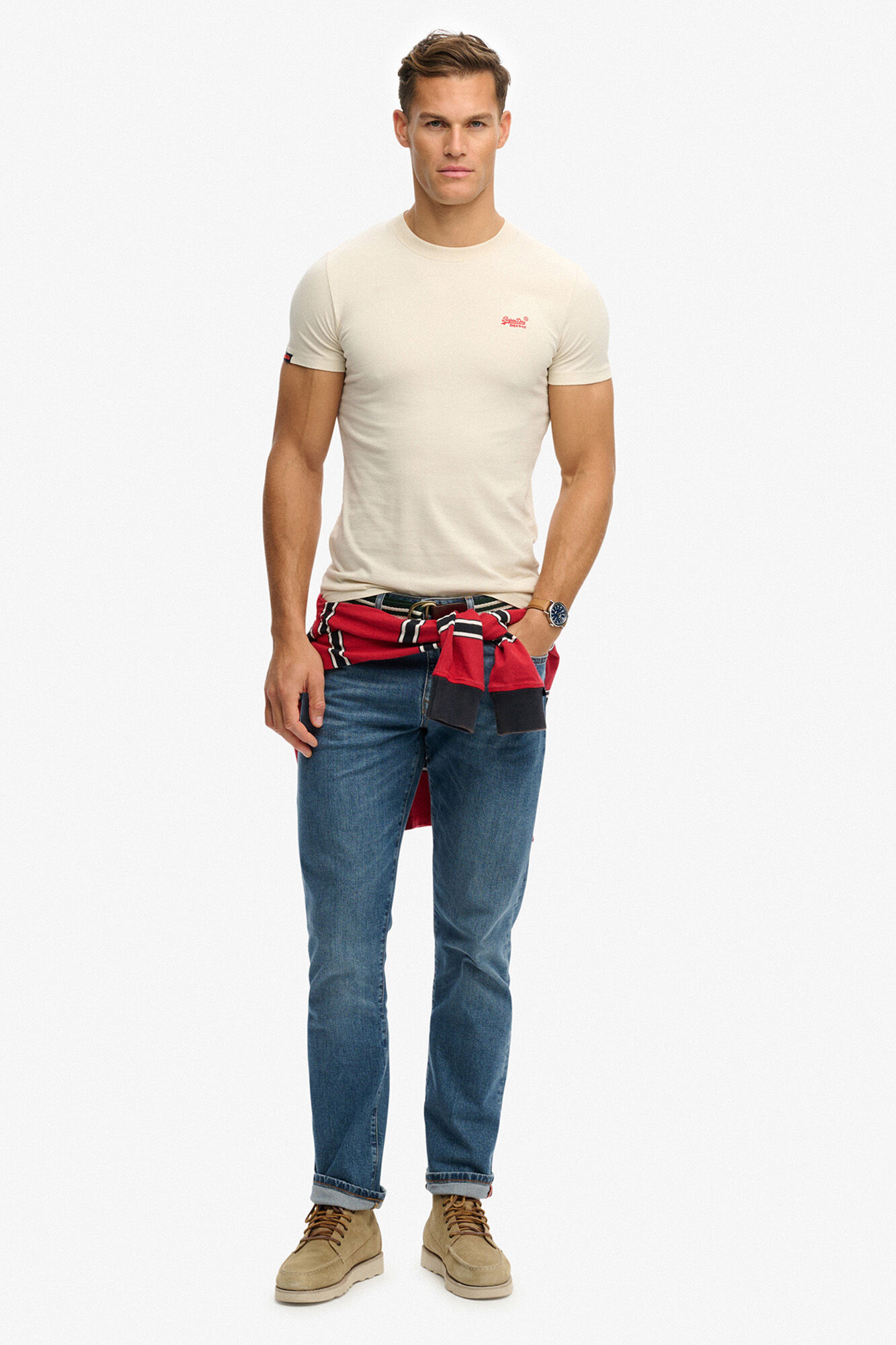 Superdry T-shirt de manga curta b&aacute;sica com log&oacute;tipo pequeno