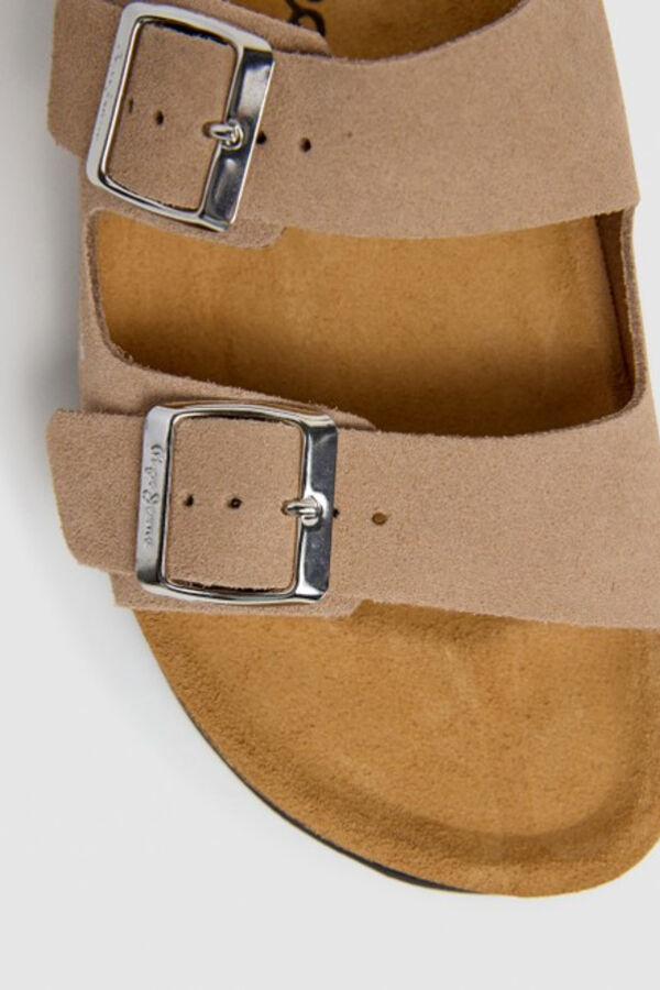 Pepe Jeans Sand&aacute;lias anat&oacute;micas com fivelas bege