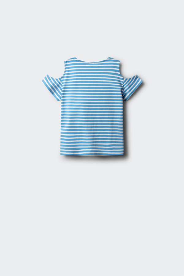 Springfield Kids T-shirt de manga curta com ombros descobertos para menina azul