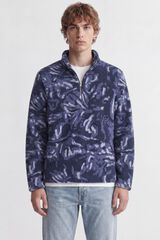 Jack & Jones Forro polar com fecho-&eacute;clair azul