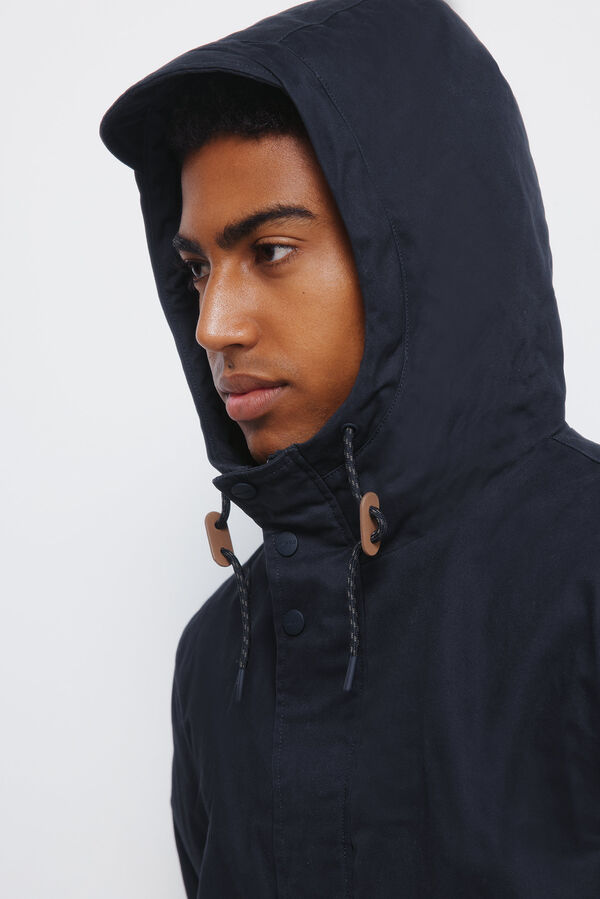 Springfield Parka curta acolchoada azul