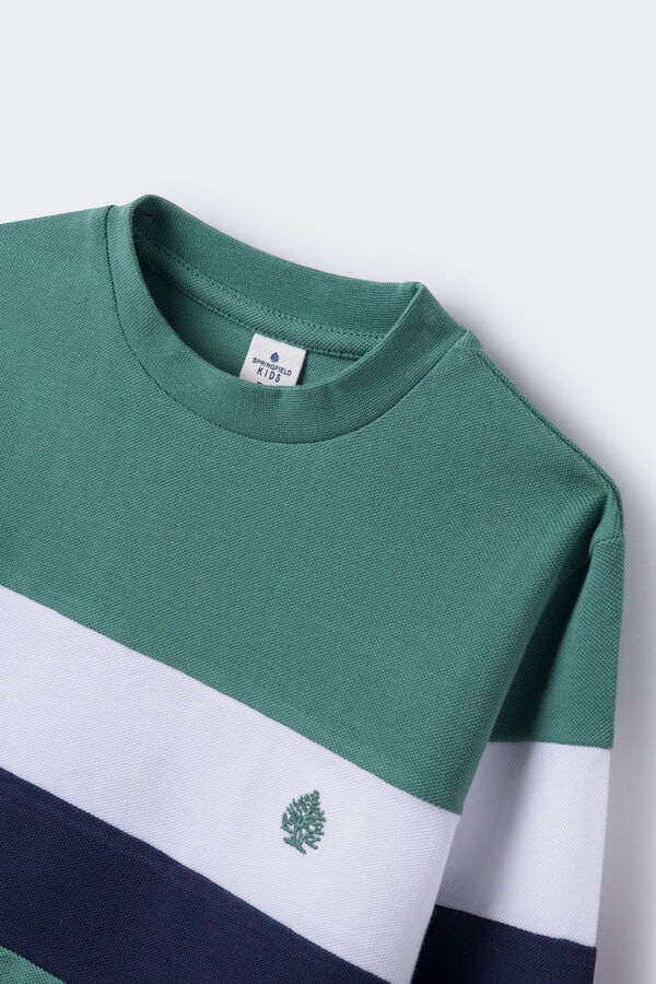 Springfield Camiseta block color niño verde