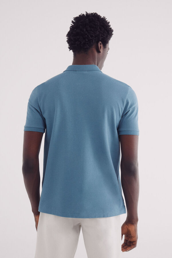 Springfield Polo piqué básico regular fit turquesa