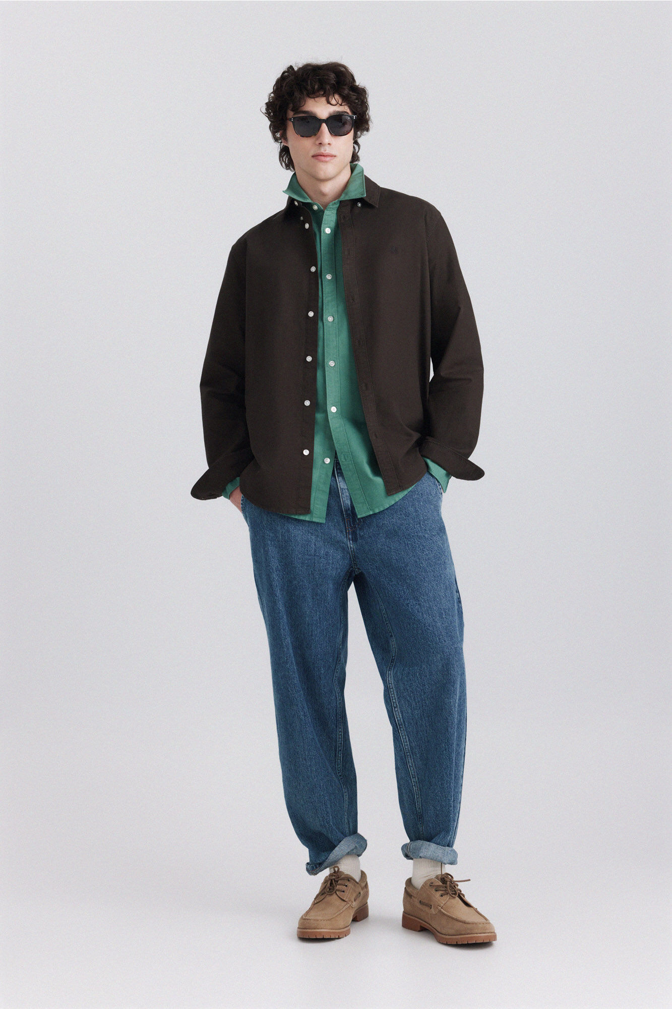 Springfield Camisa oxford tingida na pe&ccedil;a