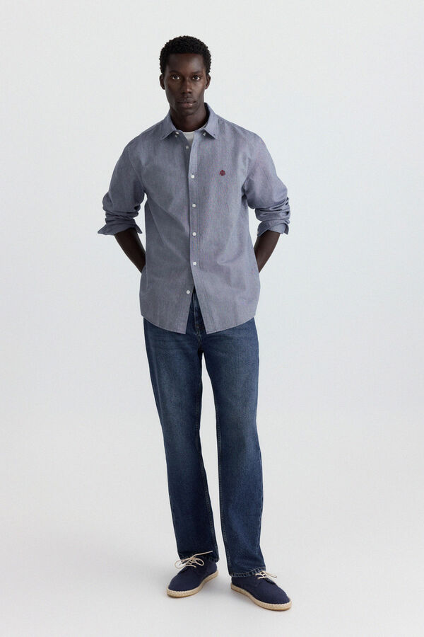 Springfield Camisa oxford azul