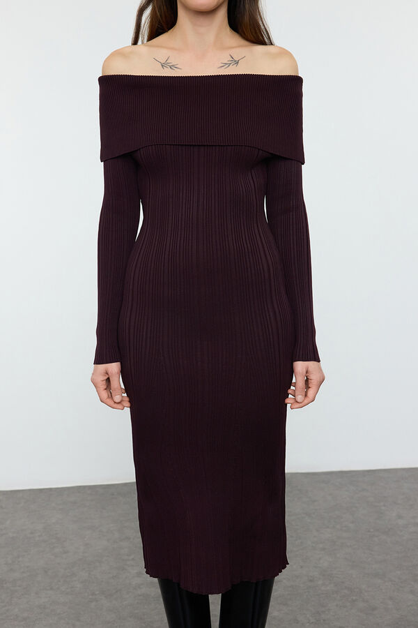 Trendyol Vestido midi básico  rosa