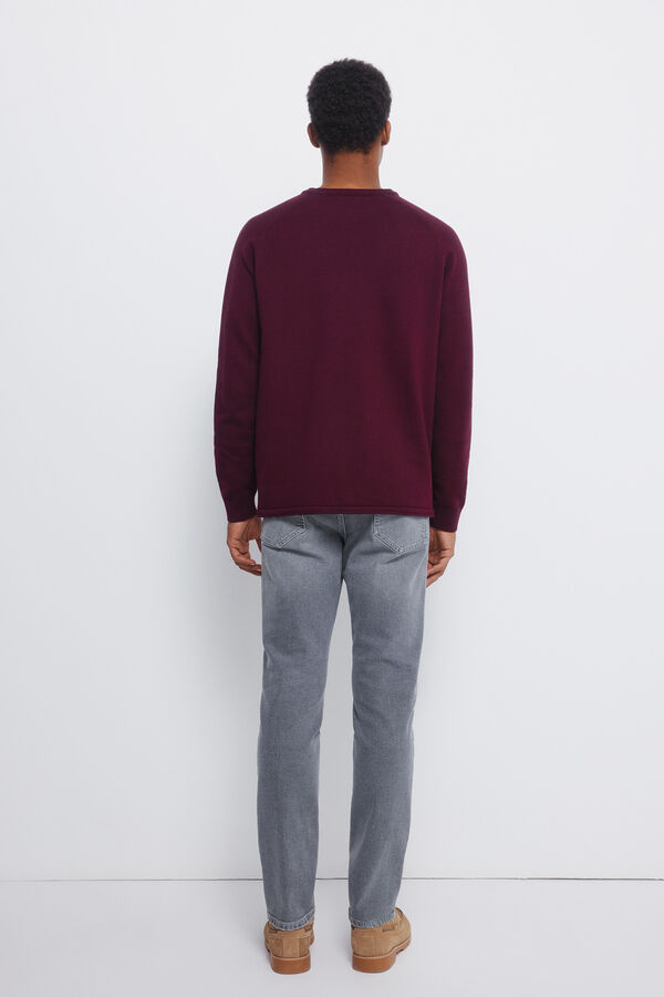 Springfield Calça jeans cinza slim fit com lavagem média cinzento