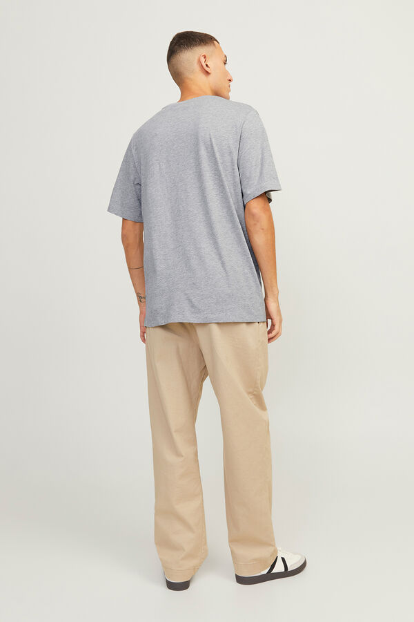 Jack & Jones T-shirt manga curta logo cinzento