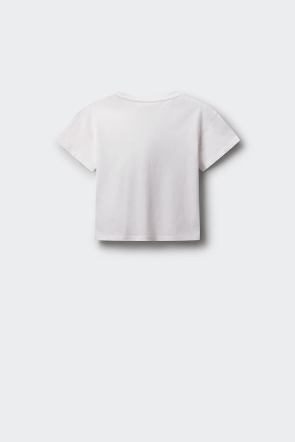 Springfield Kids Camiseta manga curta para menina Stay Wild bege
