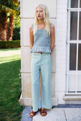 Springfield Kids Cal&ccedil;as culotte de linho para menina verde