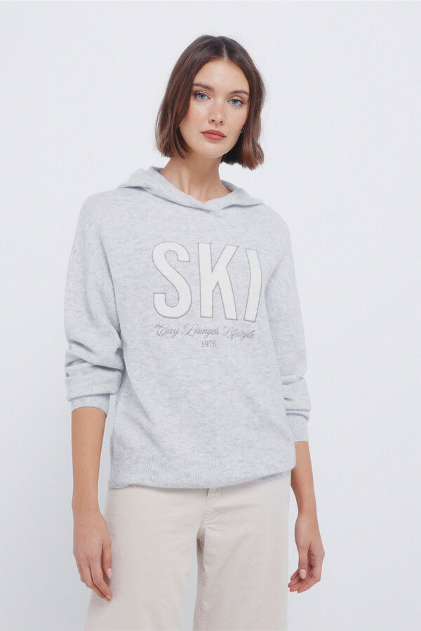 Springfield Camisola com capuz "Ski" cinzento