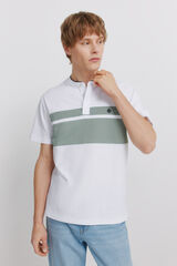 Springfield Polo piqu&eacute; gola mao bloco de cor slim fit verde