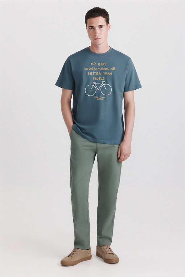 Springfield Cal&ccedil;as chino slim fit verde