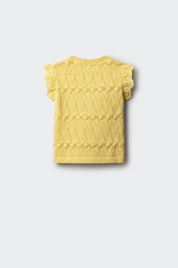 Springfield Kids Top de malha com folhos para menina estampado