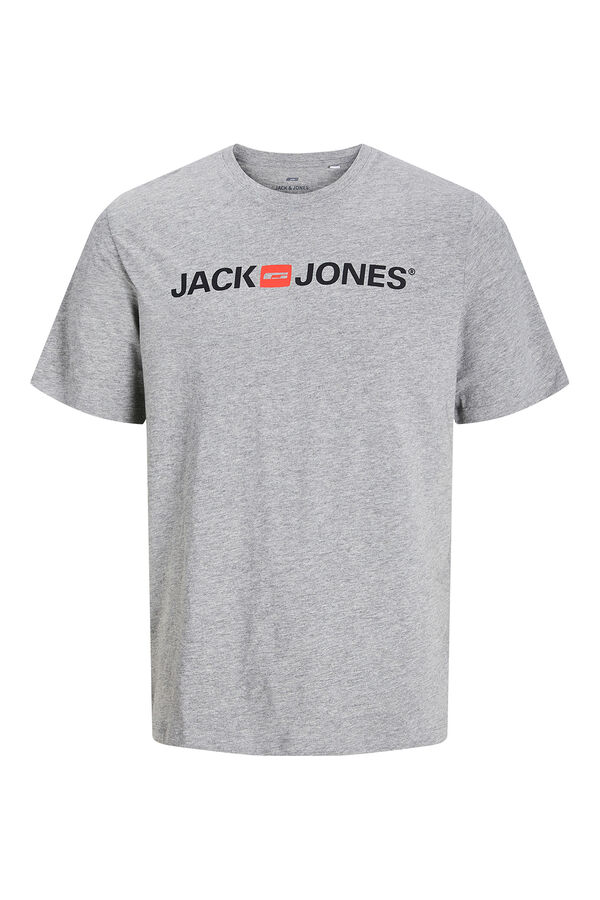 Jack & Jones T-shirt manga curta logo cinzento
