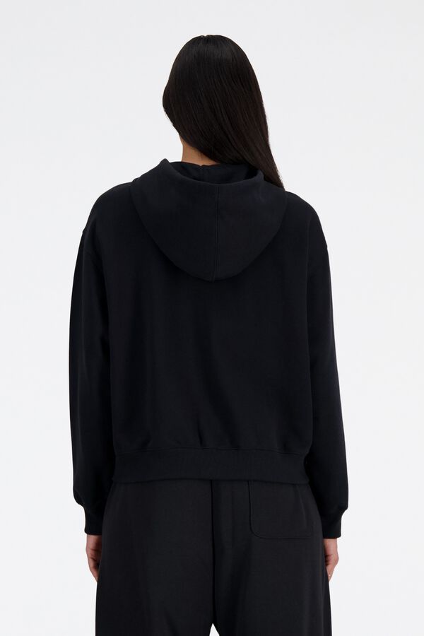 New Balance Sweatshirt com fecho-&eacute;clair Essentials preto