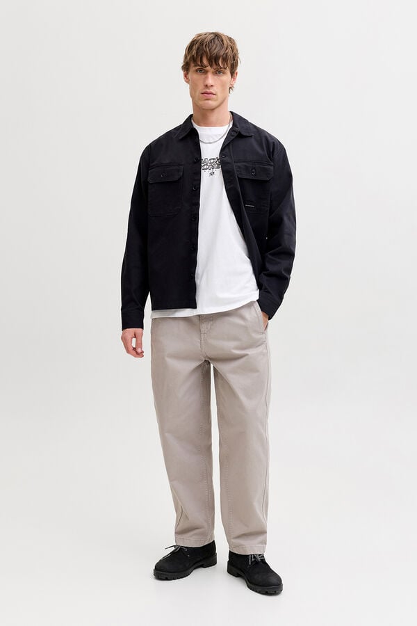 Jack & Jones T-shirt b&aacute;sica manga curta branco