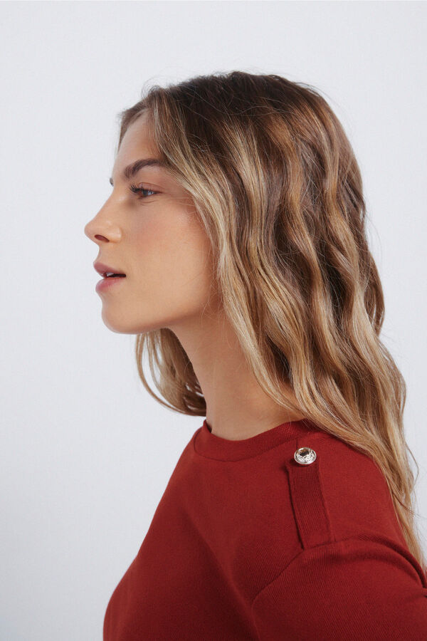 Springfield Malha com al&ccedil;as de ombros vermelho