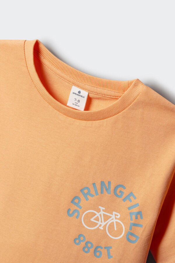 Springfield Kids T-shirt manga curta de bicicleta para crian&ccedil;a vermelho