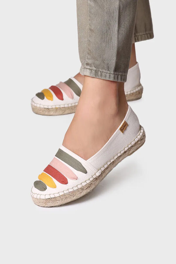Toni Pons Espadrille plana com fitas vermelho