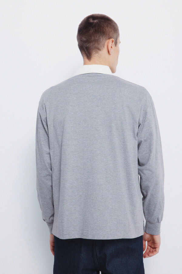 Springfield Rugby mesclado liso cinzento