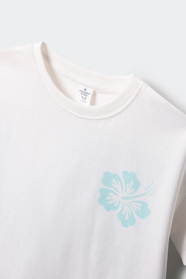 Springfield Kids Camiseta feminina palmeira branco