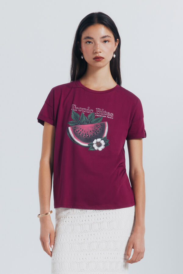 Springfield Camiseta gráfica tropical estampado