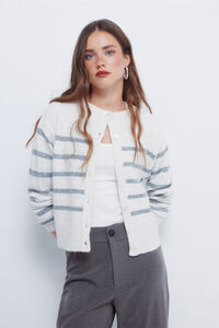 Springfield Cardigan com botões de gola redonda