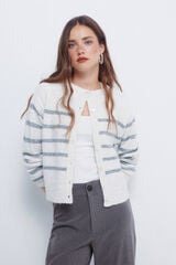 Springfield Cardigan botones cuello redondo beige