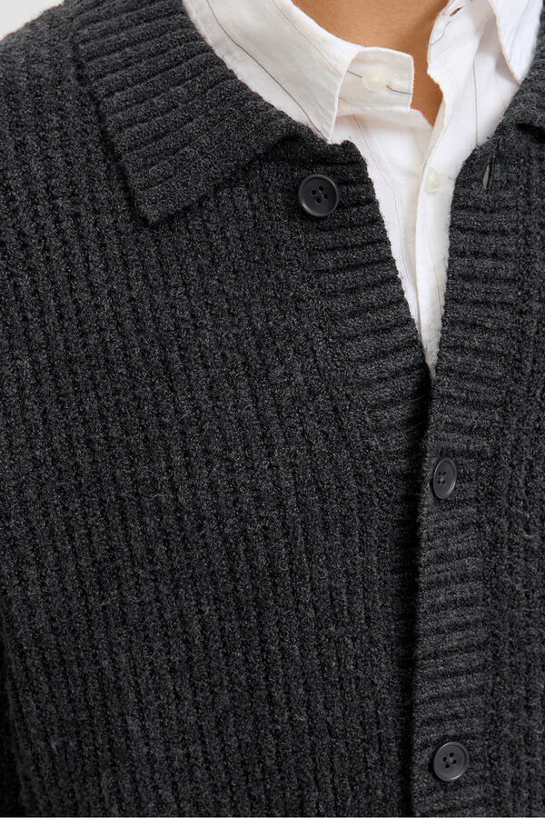 Jack & Jones Casaco de malha cinzento