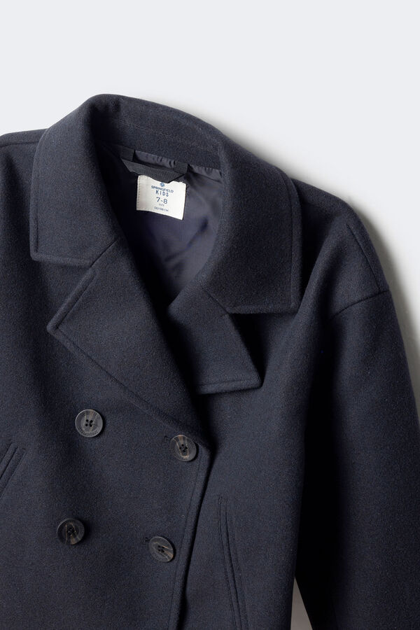 Springfield Kids Sobretudo curto de pano para menina azul