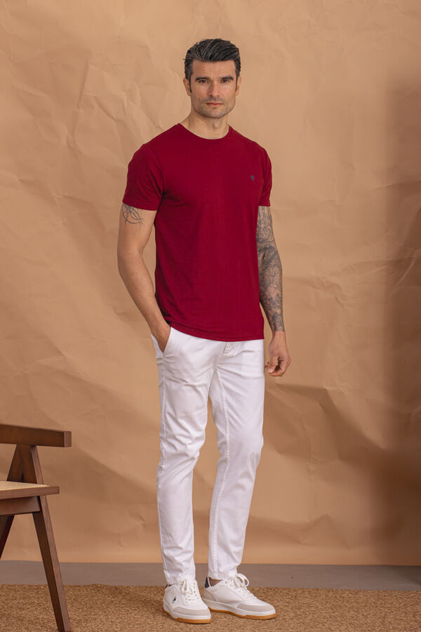 Celopman Camiseta b&aacute;sica vermelha vermelho