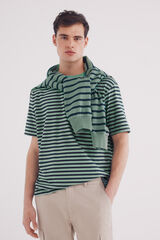 Springfield riscas estampada listrada verde