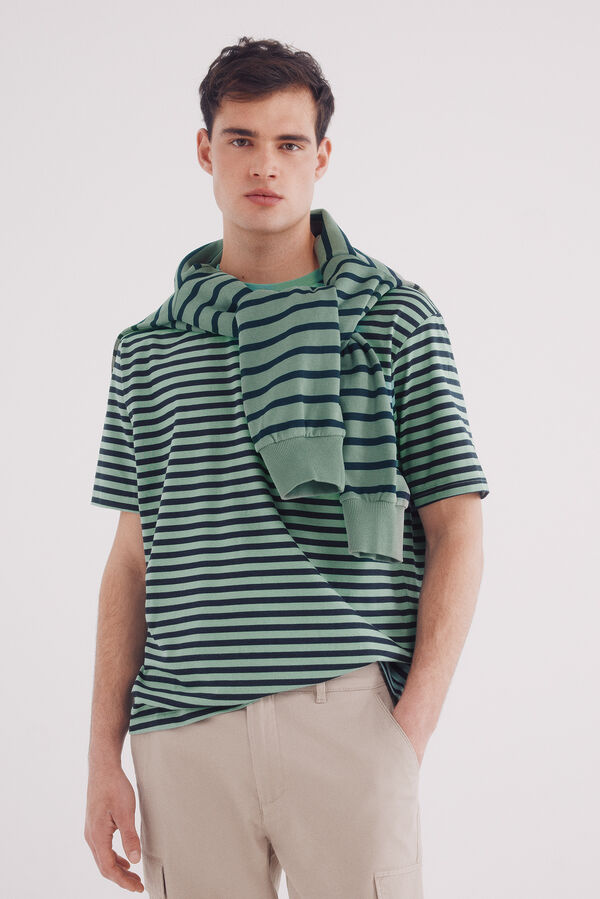 Springfield riscas estampada listrada verde