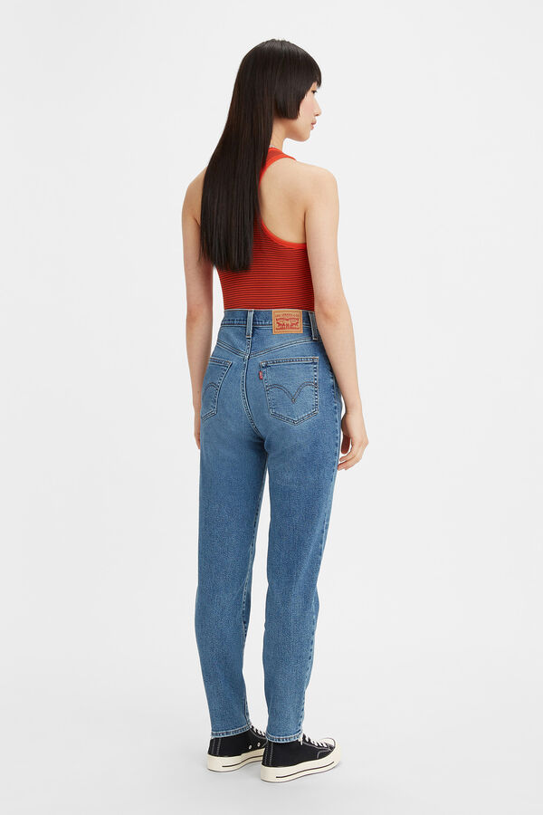 Springfield High waisted mom jeans™ steel blue