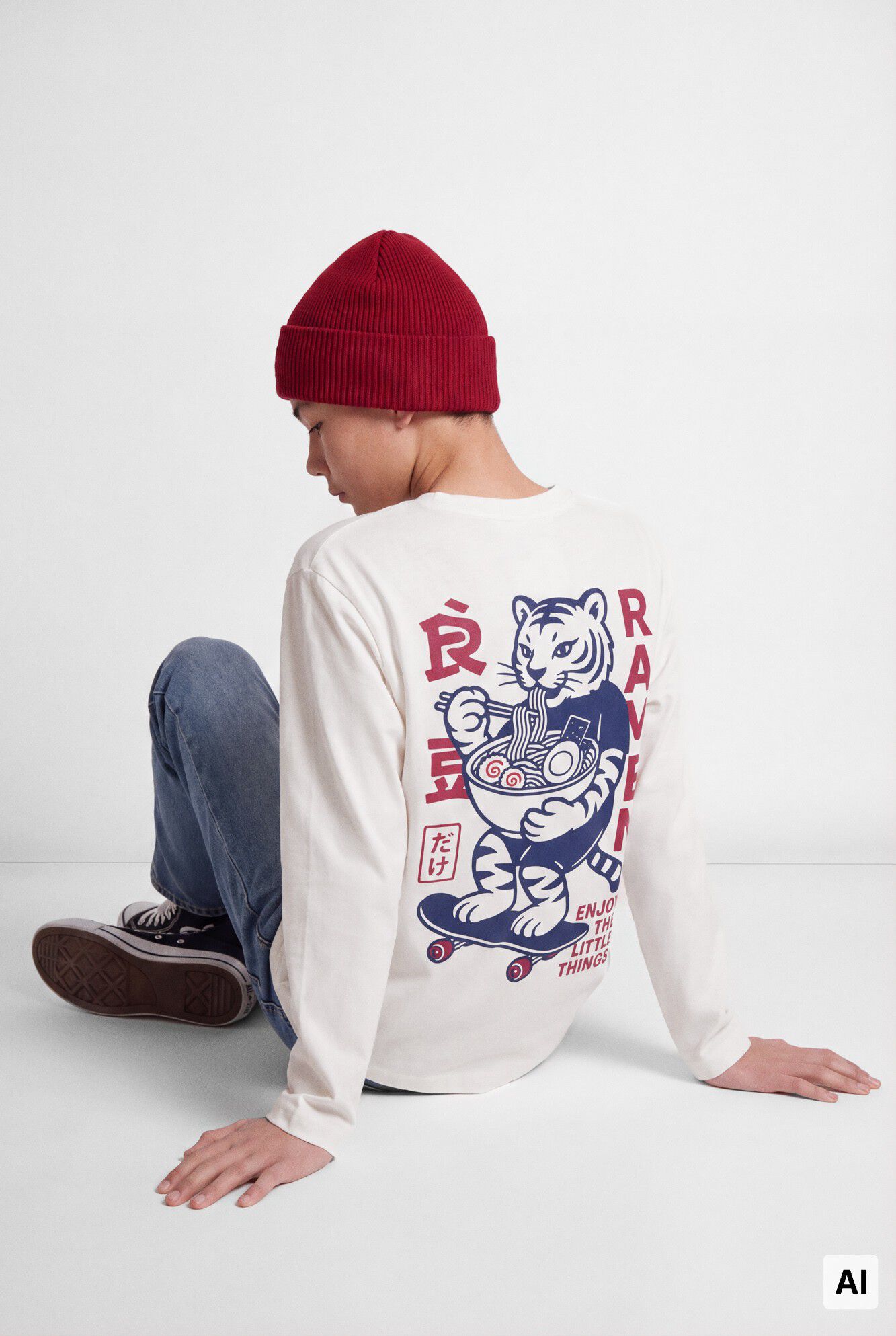 Springfield Kids T-shirt manga comprida Tigre Ramen crian&ccedil;a