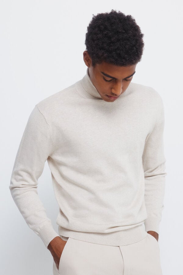 Springfield Camisola básico de gola cru