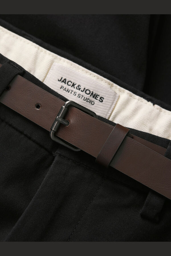 Jack & Jones PLUS Bermuda chino com cinto preto