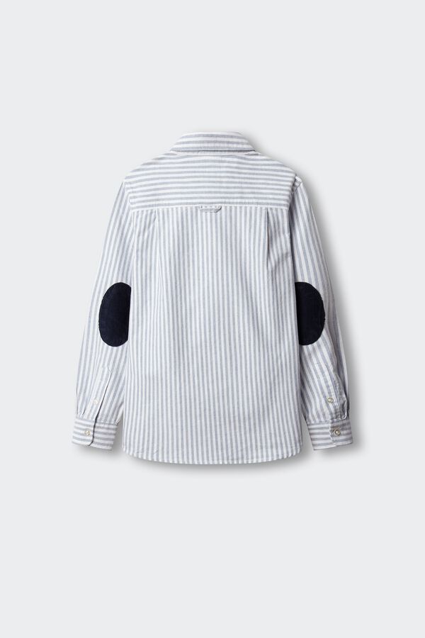 Springfield Kids Camisa de riscas Oxford para menino azul