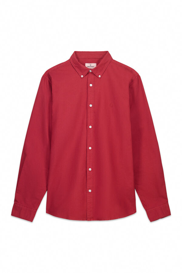 Springfield Peça oxford tingida vermelho