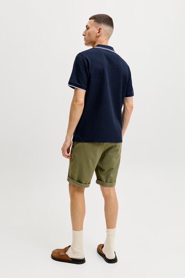 Jack & Jones Polo regular em piqu&eacute; azul