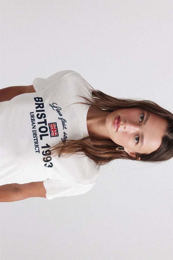 Springfield T-shirt de manga curta Inglaterra branco