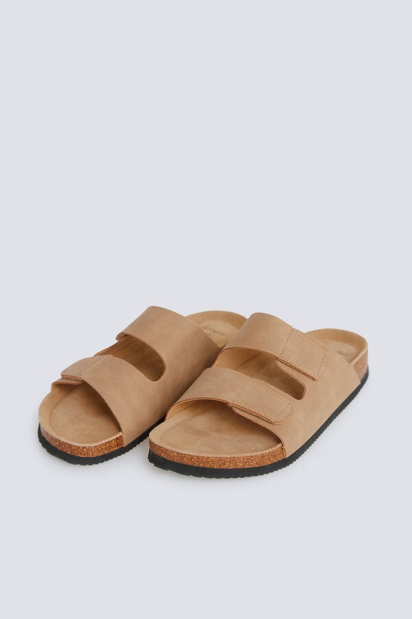 Springfield Sand&aacute;lias de velcro de tira dupla castanho