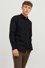 Jack & Jones Camisa slim em popelina preto