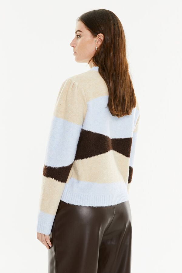 System Action Camisola jacquard tricolor azul