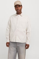 Jack & Jones Sobrecamisa de sarja corte amplo cinzento